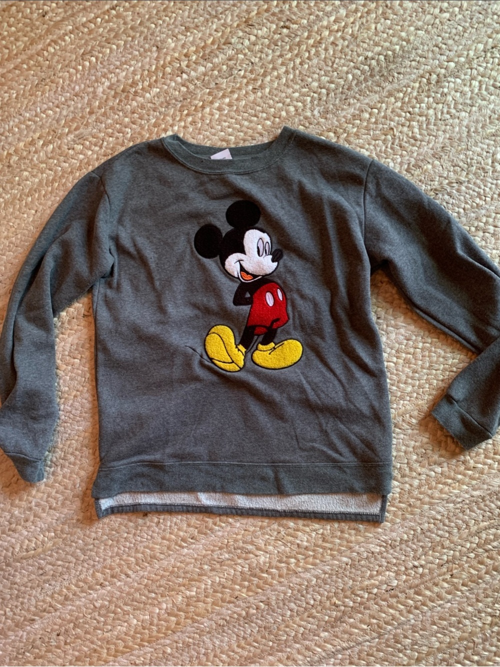 Disney Grey Sweatshirt with Mickey Mouse Graphic